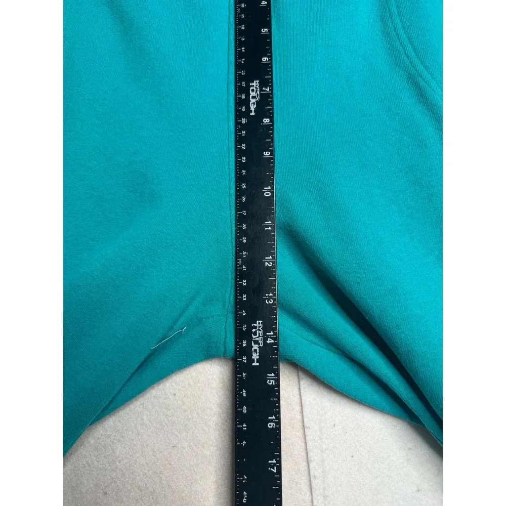 Vintage‎ LL Bean Teal Green Sweatpants Mens L 14-16 Made in USA Fleece Joggers